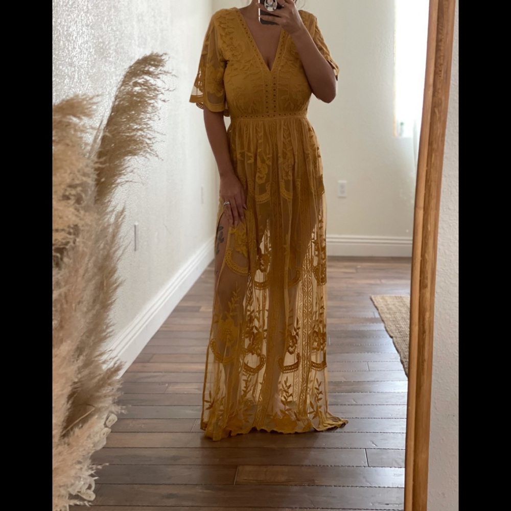 Mustard romper maxi